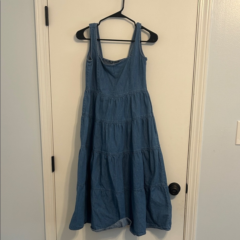 J. Crew Blue Denim Midi Dress